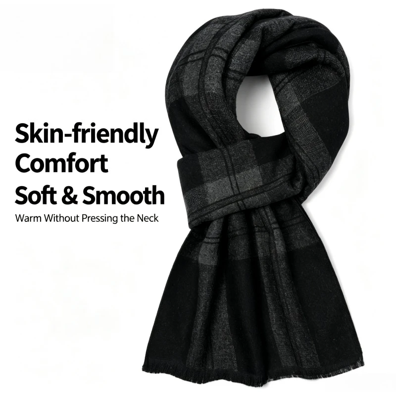1 Pcs Men's Scarf Wool Blend W - Wool Scarf Men review and price