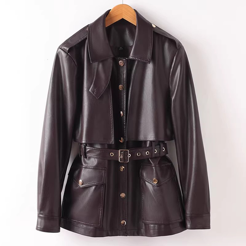 New Women Split Leather Motor  - Down Jacket Packable review and price