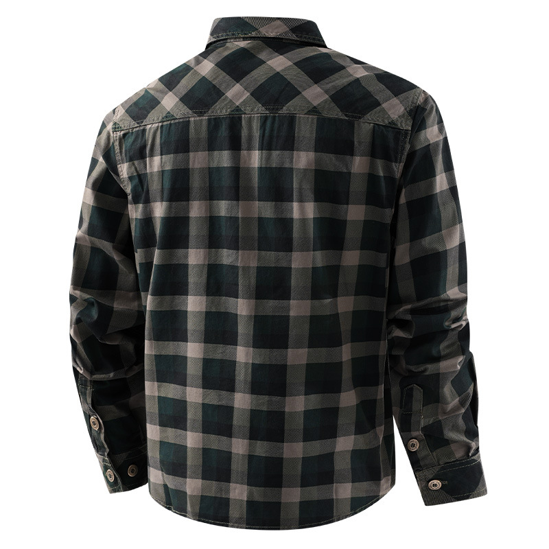 Men Plaid Casual Shirts Male M - Flannel Shirt Lined review and price