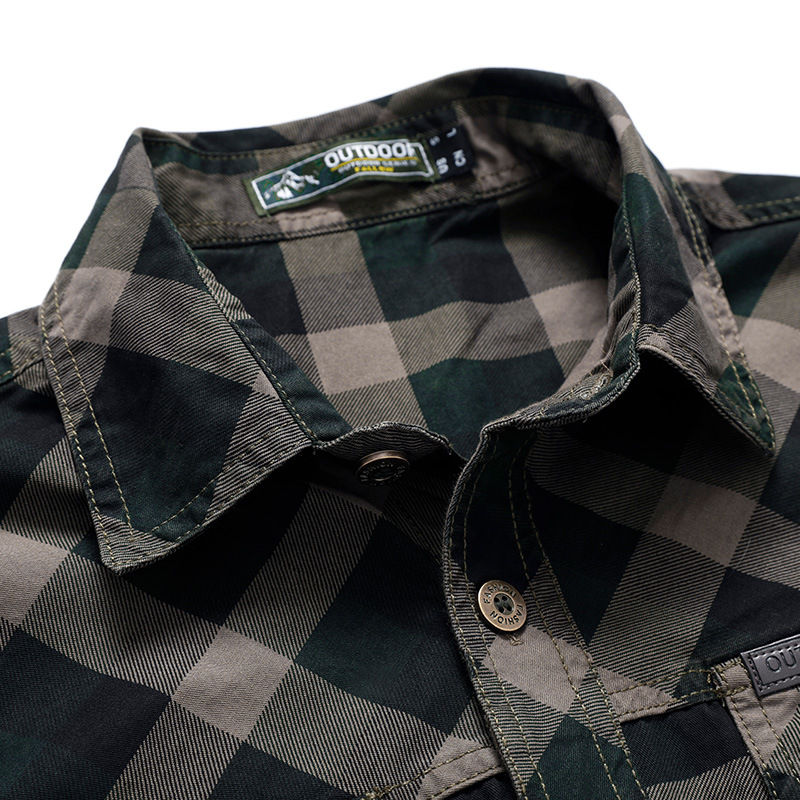 Men Plaid Casual Shirts Male M - Flannel Shirt Lined review and price