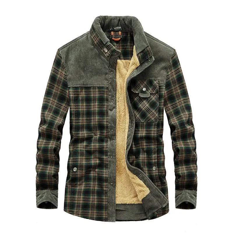Men Plaid Shirts Winter Jacket - Flannel Shirt Lined review and price